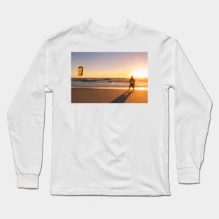 Kite surfer watching the waves Long Sleeve T-Shirt